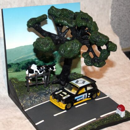 Diorama weg + boom + koe 1/43 M6